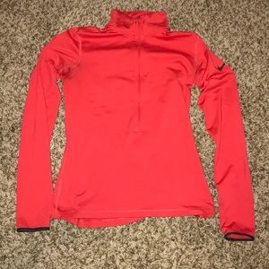Red Nike Half-Zip Dri-fit